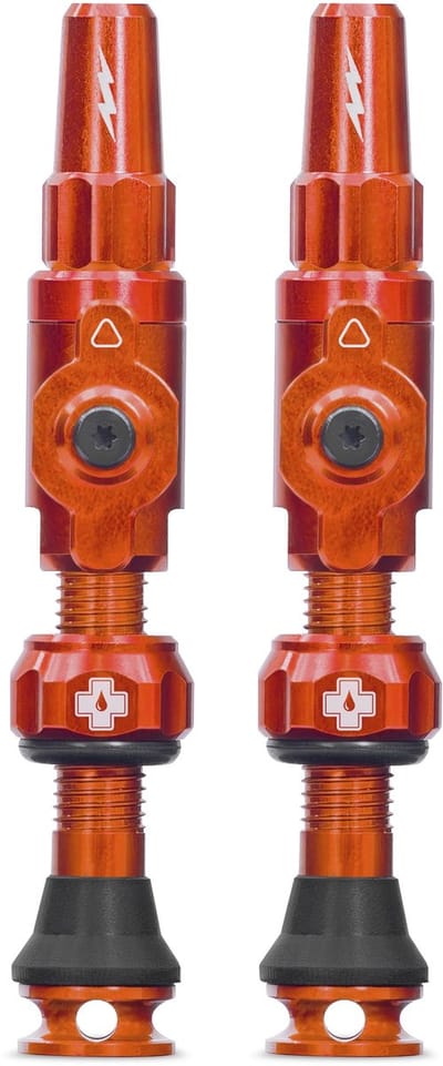 Muc-Off Big Bore Lite - Tubeless Ventiel - 35mm - Orange - Kernloos - Straight Through Ontwerp - Presta