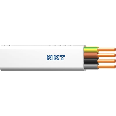 Vlakke elektrische kabel YDYp 4x1.5 450/750V NKT 13029009