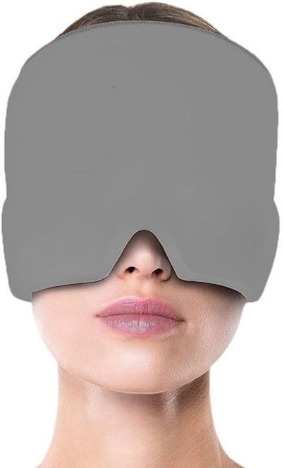 Migraine Hoofdmuts - Koelend Masker voor Hoofdpijn, Spanningen en Stressverlichting in Grijs