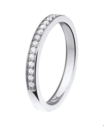 Zilver Gerhodineerde Ring zirkonia 1315654 16.50 mm (52)