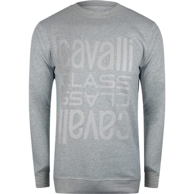 Cavalli Class Multi Logo Grijs Sweatshirt