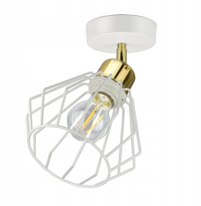 Moderne Plafondlamp Wit Goud LED E27 - Direct Gemonteerd