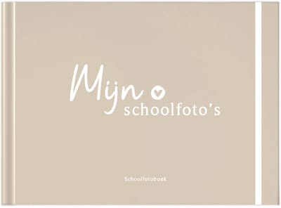 Fyllbooks - Schoolfotoboek Invulboek - Schoolfoto Album - Schooljarenboek - Beige - Geschikt voor: 12 Portret- en Klassenfoto's