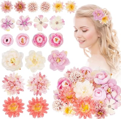 21 Stuks Bloemen Haarspeldjes Hawaii Hawaii Bloemen Clip voor Feest Bruiloft Strand Accessoires