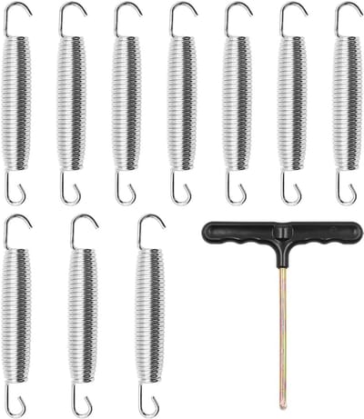 10 stuks Trampolinespringen Veren 14,7 cm - Verlengde & Sterke Vervangingsveren met Bevestigingshaak