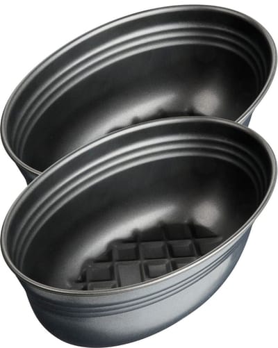 Set van 2 Ovale Broodvormen 26 x 16 cm Zenker Black Metallic