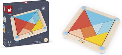 Janod - Educatief spel - Tangram vormen en kleuren