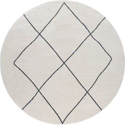 Tapijt Hilal wit 120 cm rond
