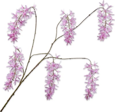 Silk-ka Kunstbloem-Zijden Bloemen Wisteria Tak Roze 133 cm