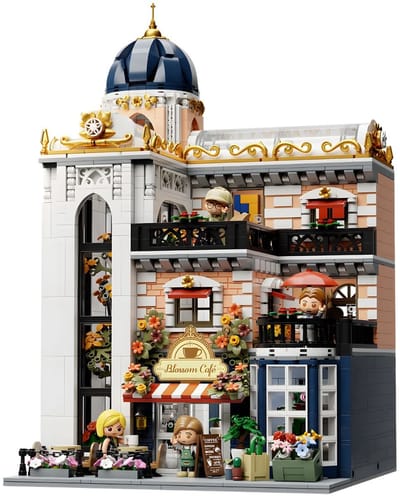Pantasy 85032 Bloemen Blossem Cafe bouwset incl 4 minifigures | Classic Creator Modular Building | Expert Architecture Modelbouw | Technisch Educatief Speelgoed voor volwassenen & kinderen | Mega gebouwen geschikt voor Lego | Bouwdoos met 2826 bloks