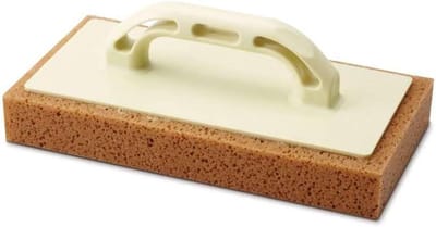 Raspbord met spons - Afwerkspaan Tadelakt - Muren Afwerken - Duurzaam plastic handvat - 15 x 30 cm - Multikleur