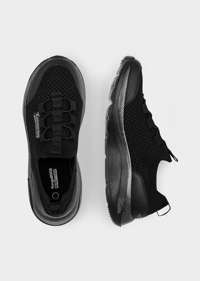 Sportieve sneakers met profielzool - zwart - Gr. 36 van Goldner Fashion