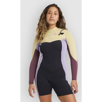 Dames wetsuit Billabong 2/2 Synergy Natural Front-Zip