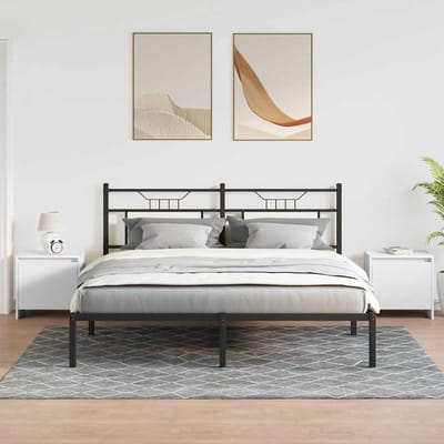 vidaXL - Nachtkastjes - 2 - st - 45x34x44,5 - cm - bewerkt - hout - wit