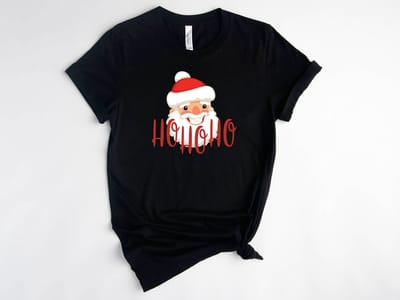 Lykke Christmas T-Shirt | Kerst | Santa Claus | Mannen - Vrouwen - Unisex | Katoen | Zwart | Maat M