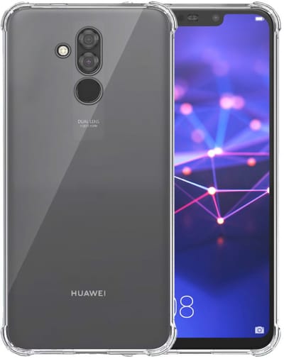 Smartphonica Telefoonhoesje Geschikt voor Huawei Mate 20 Lite Transparant Schokbestendig - Shockproof TPU SIliconen Backcover Case met Stootrand Doorzichtig