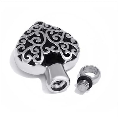 Aramat Jewels | Gedenkhangers | Hartvormige Crematiehanger Staal – Klassiek Gedenksieraad Zilverkleurig | | | |20mm | Staal | Volwassenen | Verkleurd niet