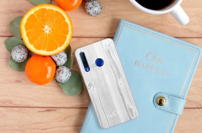 Honor 20 Lite Bumper Hoesje White Wood
