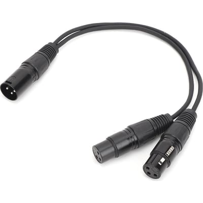 1 Mannelijke XLR Ingang naar 2 Vrouwelijke XLR Uitgang Kabel Y Type Adapter Conversiekabel Accessoires