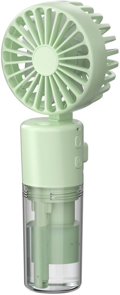 3-in-1 Draagbare Ventilator, Stille Zakventilator 4 Snelheden, Oplaadbare Vernevelingsventilator Met Koord, 180° Opvouwbare Tafelventilator Voor Huis & Kantoor, 6-8u Accuduur, Groen