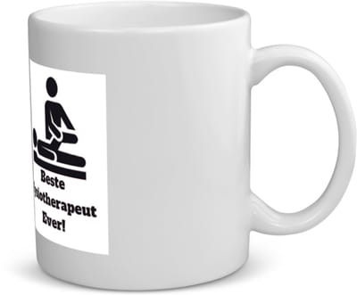 Beste fysiotherapeut Mok met opdruk - beste fysiotherapeut - therapeut - cadeau - 350 ML inhoud