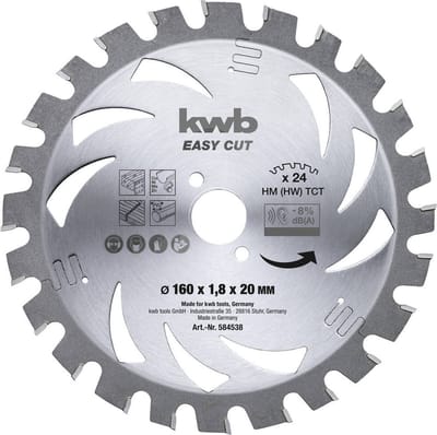 kwb 586138 Hardmetaal-cirkelzaagblad 184 x 20 x 1.4 mm Aantal tanden: 30 1 stuk(s)