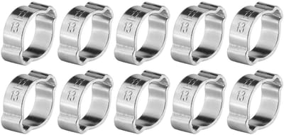 Allecto - Set van 10 Rvs Slangenklemmen - Verstelbare Gegalvaniseerde Slangenklemmen (11-13mm)