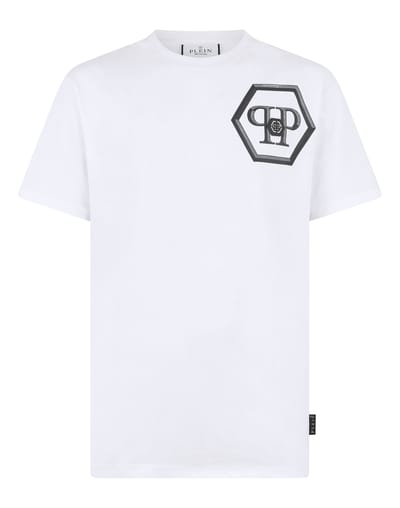 Round Neck T-Shirt Lines Hexagon