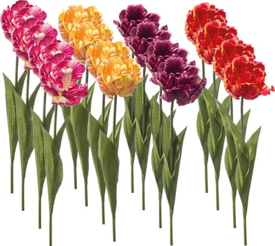 Emerald - Kunstbloem Tulp Paris 66cm - Set van 16 - Kunstplant voor binnen