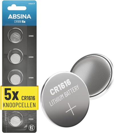 Lithium Knoopcel Batterij - CR1616 3V - Apparaten Voeden - Lange Levensduur - 5 Stuks - Zilver