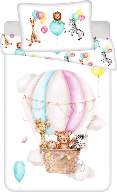 Animal Pictures BABY Dekbedovertrek, Dierenvriendjes - 135 x 100 + 40 x 60 cm - Katoen