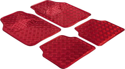Rubbermatten, universele auto mat metallic beschermmat rood, op maat gesneden vuilvangmat