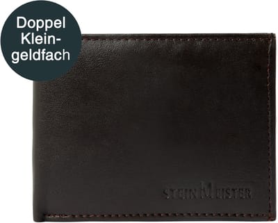 Steinmeister Herenportemonnee horizontaal echt leer Harim, duurzaam