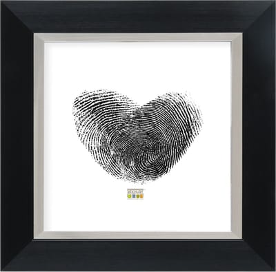 Deknudt Frames fotolijst S41NH2 - zwart met zilverbies - 30x30 cm
