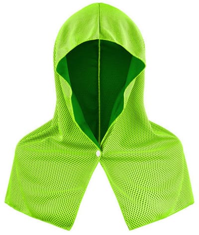 Koelhanddoek met capuchon – 58 x 30 cm – Koelende nekband – U-vormige koelhanddoek met capuchon en zonbescherming – Koelhanddoek voor wandelen, vissen en buitensporten – Sneldrogende hoofdband – Sporthanddoek – Unisex – Geschikt voor hardlopen