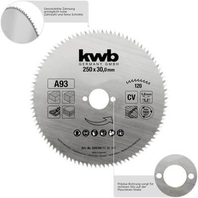 kwb 584511 Cirkelzaagblad 160 x 20 x 2.2 mm 1 stuk(s)