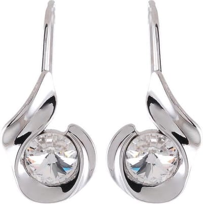 Behave - Oorbelhangers dames - Kristal zilverkleur - Tijdloze look