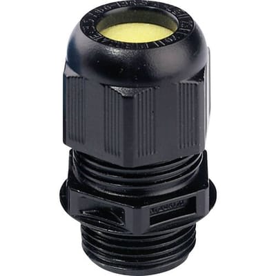 Wiska 10103363 Wartel Slagvast, Met trekontlasting, Met dichting M12 Polyamide Zwart (RAL 9005) 50 stuk(s)