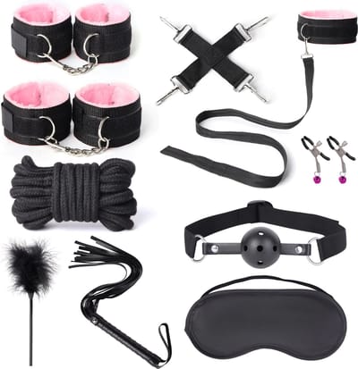 Fixxx - BDSM Set - #PinkSession- 11 delen - Zwart/Roze