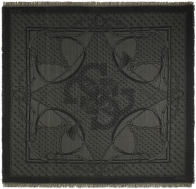 Guess Dames Sjaal Vierkant - 120x120 - Coal Logo - One Size