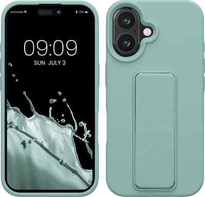 kwmobile back cover voor smartphone - geschikt voor Apple iPhone 16 - 1x beschermhoesje van kunststof - In mintgroen