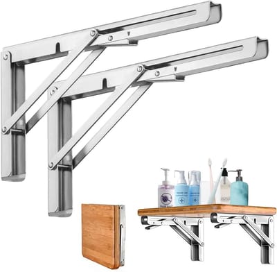 Duurzame Vouwconsole 500MM, 2 Stuks Roestvrijstalen Wandbeugels voor Opvouwbare Planken, Ruimtebesparende Oplossing voor Sofas en Boekenplanken