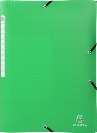 Exacompta 50x Elastomap 3 kleppen PP 5/10de Ondoorschijnend - A4 - Lichtgroen - 55813E