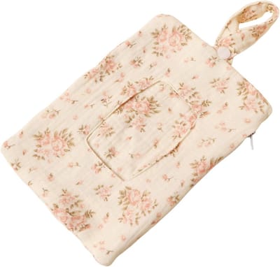 Veeg Dispenser - Reis Organizer - Baby Verzorging - Met Lanyard - 22 x 14 cm - Bloemen