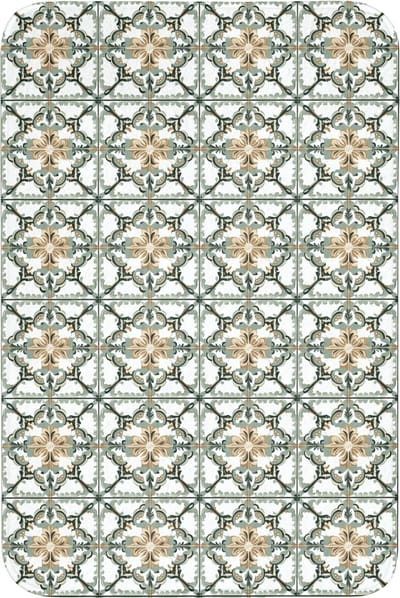 Badmat 60x90 cm - Antislip - Floraal - Verweerd - Keurrijk - Badmatten voor badkamer - Badkamermat - Douchemat - Badkamer mat