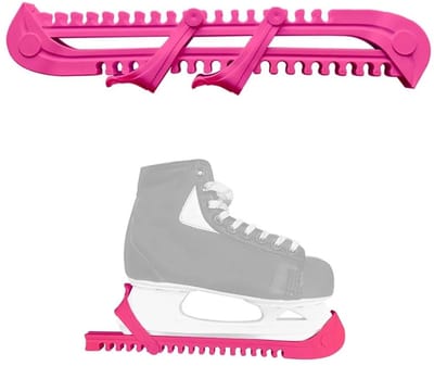 Dailygoods- IJshockey-mesbeschermers duurzaam - Kunstschaatsen - Schaatsbescherming - Verstelbaar - Hoogwaardig ABS-materiaal - Robuust ontwerp - Schaatsbeschermers