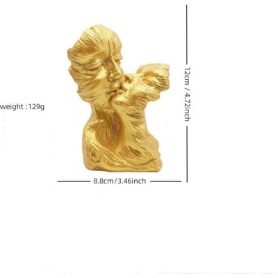 Noordse Kunst Figuren Huisdecoratie Creatieve Eenvoud Mode Hars Ornamenten Valentijnsdag cadeaus, cadeaus beige