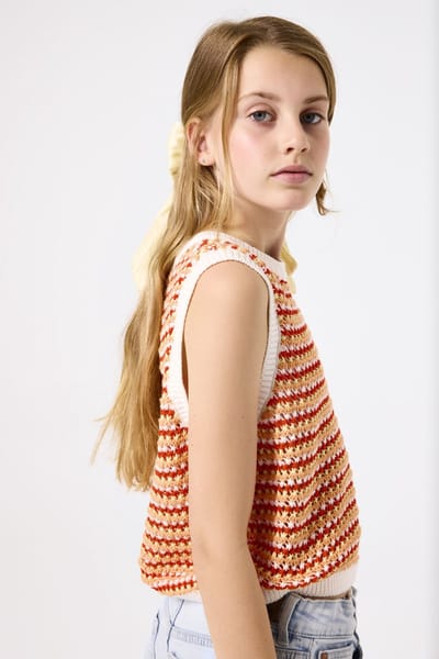 GARCIA Meisjes Trui Oranje Sleeveless