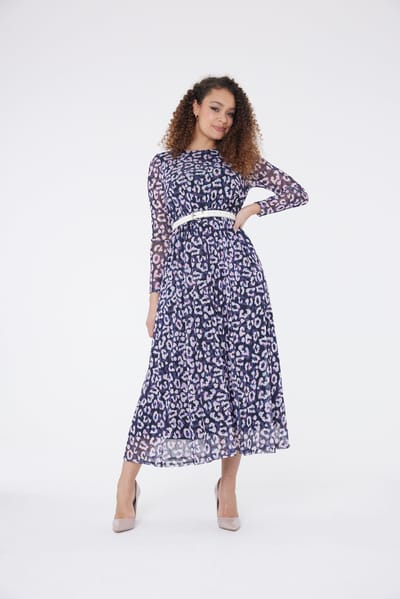 Stella jurk met luipaardprint - Lila