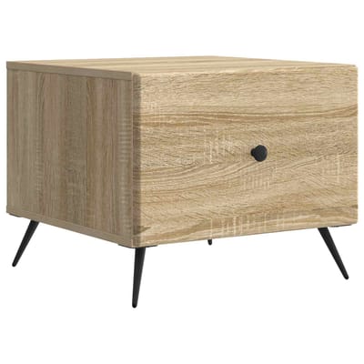 vidaXL - Salontafel - Sonoma - Eiken - 49 - x - 50 - x - 40 - cm - Bewerkt - hout